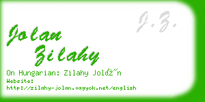 jolan zilahy business card